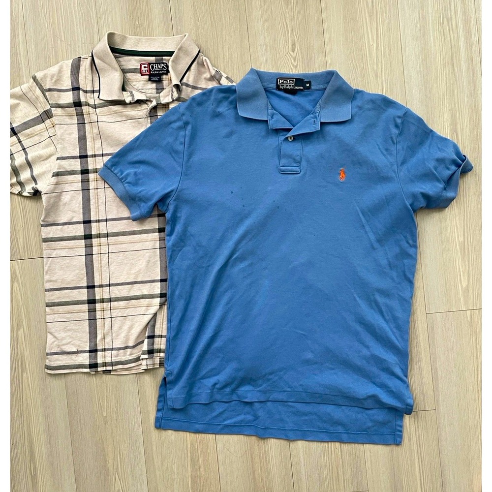 Polo Ralph Lauren Chaps Men's Polo Bundle Sz M Preppy School Lot of 2